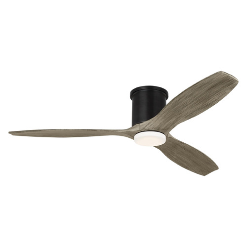 Visual Comfort Fan Collection Visual Comfort Fan Collection Collins 52 Smart Hugger LED Aged Pewter LED Ceiling Fan with Light 3CNHSM52AGPD
