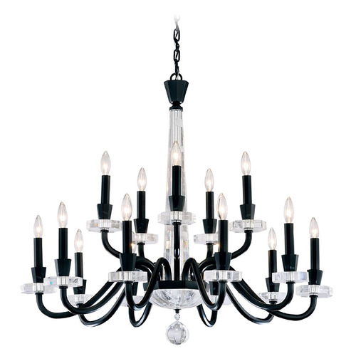 Schonbek Worldwide Lighting Amadeus Black Chandelier