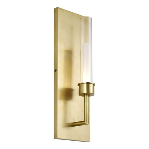 Visual Comfort Modern Collection Linger LED 277V Wall Sconce in Natural Brass by Visual Comfort Modern 700WSLNG1NB-LED930-277
