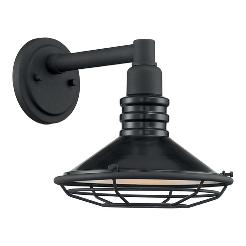 Satco Lighting Blue Harbor Gloss Black & Silver Outdoor Wall Light by Satco Lighting 60/7031