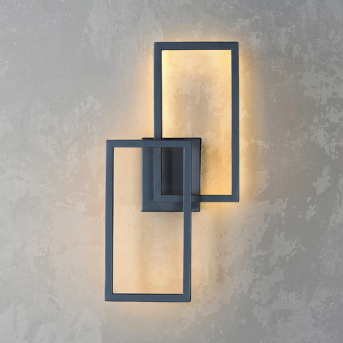 Traverse LED Outdoor Wall Light in Black by ET2 Lighting