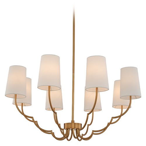 Sophia 34-Inch 8-Light Chandelier in New Brass by Kalco Lighting