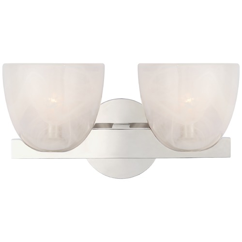 Visual Comfort Signature Collection Aerin Carola Double Sconce in Polished Nickel by Visual Comfort Signature ARN2492PNWSG
