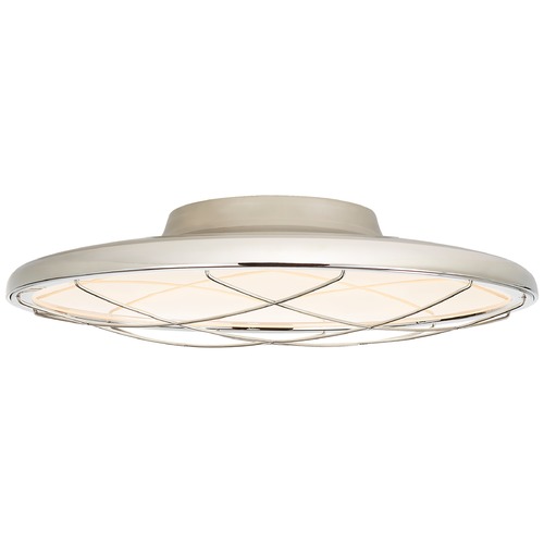 Visual Comfort Signature Collection Peter Bristol Dot 16-Inch Flush Mount in Nickel by Visual Comfort Signature PB4004PN