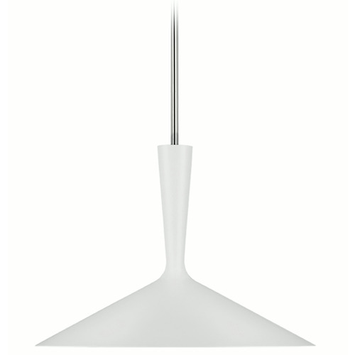 Visual Comfort Signature Collection Aerin Rosetta Pendant in White & Nickel by Visual Comfort Signature ARN5541WHTPN