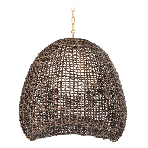 Troy Lighting Maester Vintage Gold Leaf LED Pendant Light with Globe Shade