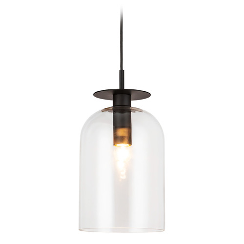 Alora Lighting Sylvia Matte Black Mini-Pendant Light with Bowl / Dome Shade