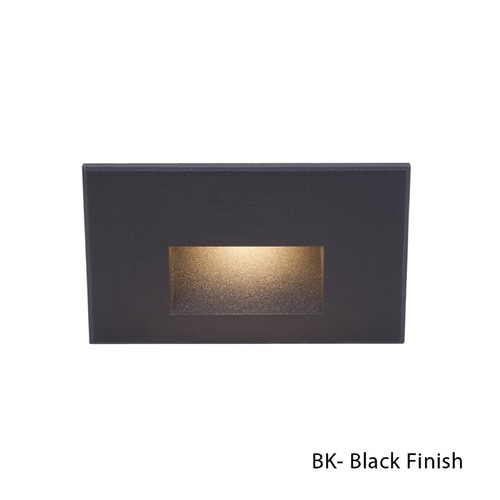 WAC Lighting Black LED Recessed Step Light with Red LED by WAC Lighting WL-LED100F-RD-BK