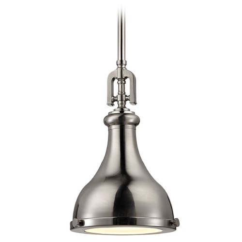 Elk Lighting Elk Lighting Rutherford Brushed Nickel Mini-Pendant Light with Bowl / Dome Shade 57050/1