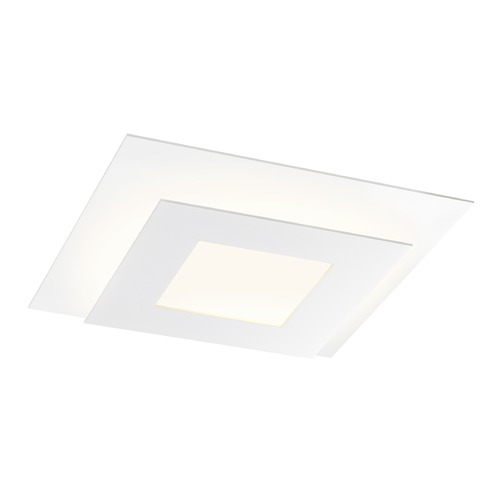 Offset Textured White LED Flush Mount by Sonneman Lighting