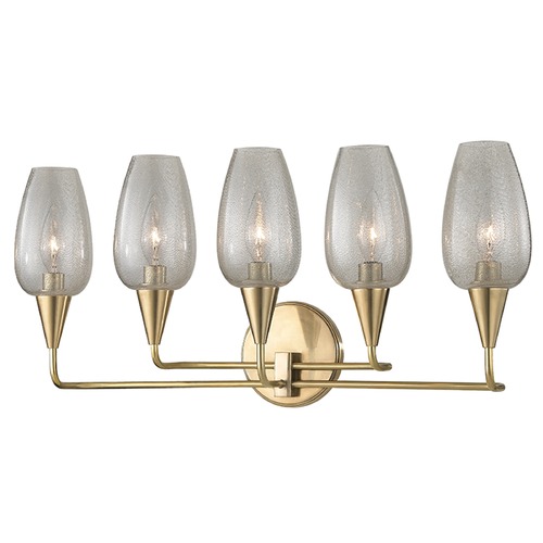 Hudson Valley Lighting Longmont 5 Light Bathroom Light - Aged Brass 4705-AGB