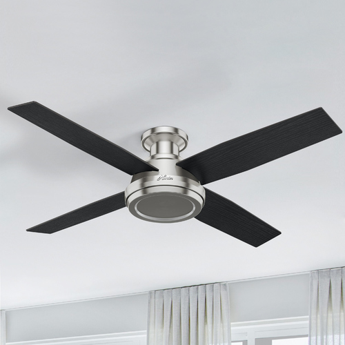 52-Inch Dempsey Brushed Nickel by Hunter Fan Company