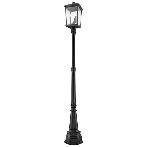 Z-Lite Beacon Black Post Light by Z-Lite 568PHXLR-564P-BK