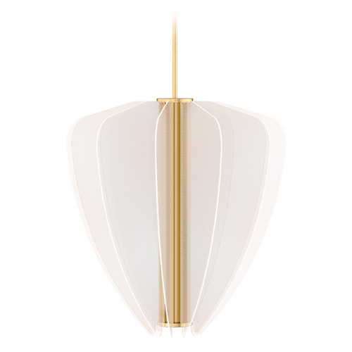 Sean Lavin Nyra 30-Inch LED Chandelier in Plated Brass by Visual Comfort Modern