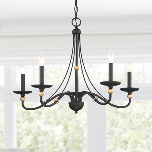 Minka Lavery Westchester County Sand Coal with Skyline Gold Leaf Chandelier by Minka Lavery 1045-677