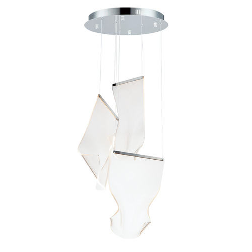 ET2 Lighting Rinkle 3-Light LED Multi Pendant in Polished Chrome by ET2 Lighting E24874-133PC