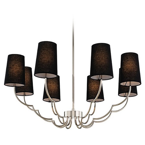 Sophia 34-Inch 8-Light Chandelier in Polished Nickel by Kalco Lighting