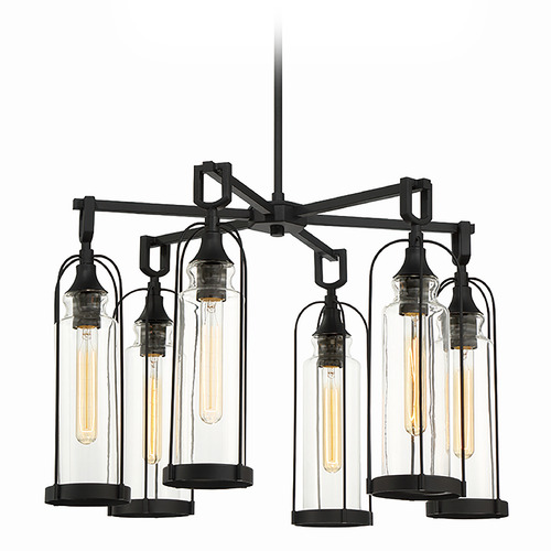 Eurofase Lighting Yasmin 6-Light Outdoor Chandelier in Satin Black by Eurofase Lighting 42729-013