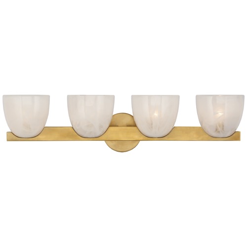 Visual Comfort Signature Collection Aerin Carola 4-Light Bath Light in Antique Brass by Visual Comfort Signature ARN2493HABWSG