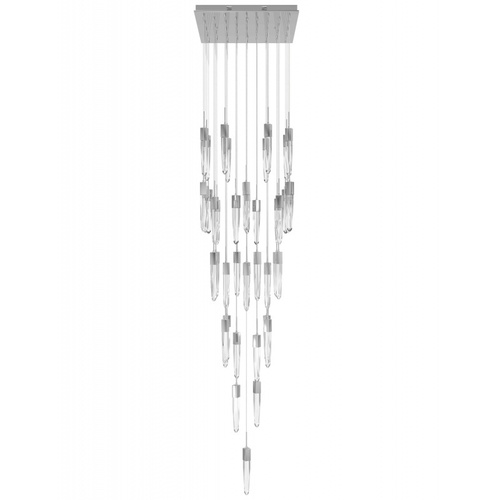 Avenue Lighting Original Aspen Polished Chrome LED Multi-Light Pendant with Rectangle Shade