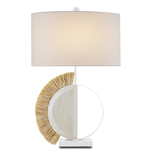 Currey and Company Lighting Seychelles 29.50-Inch Table Lamp in White by Currey & Company 6000-0796