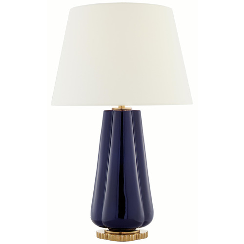 Visual Comfort Signature Collection Penelope Denim Porcelain Table Lamp with Empire Shade