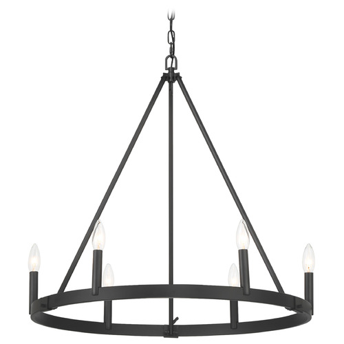Minka Lavery Minka Lavery Dutton Coal Black Chandelier 1715-66A