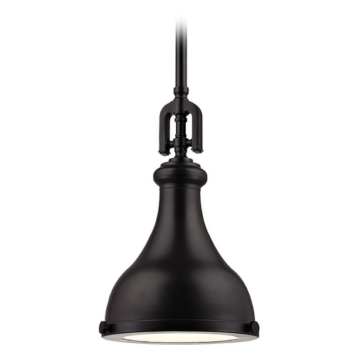 Elk Lighting Elk Lighting Rutherford Oil Rubbed Bronze Mini-Pendant Light with Bowl / Dome Shade 57060/1