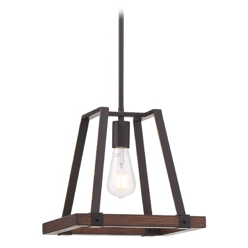 Outrigger Mahogany Bronze & Nutmeg Wood Pendant by Nuvo Lighting