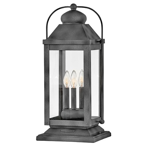 Hinkley Anchorage 3-Light Aged Zinc LED Post Light 2700K by Hinkley Lighting 1857DZ-LL