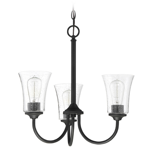 Craftmade Lighting Gwyneth Flat Black Mini-Chandelier by Craftmade Lighting 50423-FB