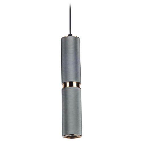 Avenue Lighting Cicada 10-Inch LED Pendant in Light Gray & Brass by Avenue Lighting HF1077-BLG