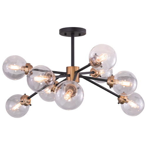 Vaxcel Lighting Orbit Oil Rubbed Bronze & Muted Brass Semi-Flushmount Light