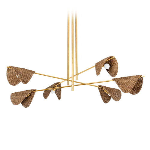 Troy Lighting Barnaby Vintage Gold Leaf LED Chandelier