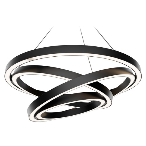 Modern Forms by WAC Lighting Modern Forms Storm Chaser Black LED Pendant Light PD-74535-35-BK