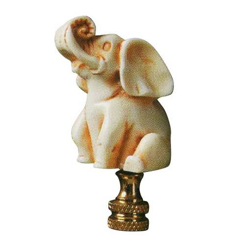 Finial Showcase White Elephant Finial FH FL-18