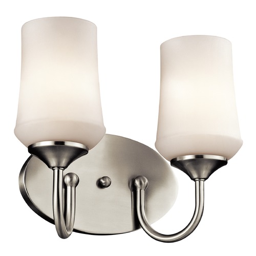 Kichler Lighting Aubrey 13-Inch Vanity Light in Brushed Nickel by Kichler Lighting 45569NI