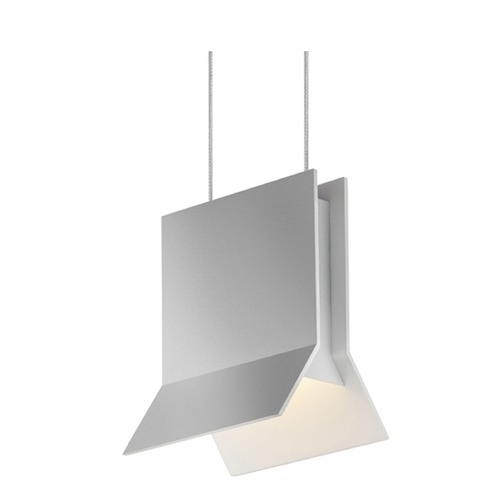 Sonneman Lighting Sonneman Lambda Bright Satin Aluminum LED Mini-Pendant Light 2730.16