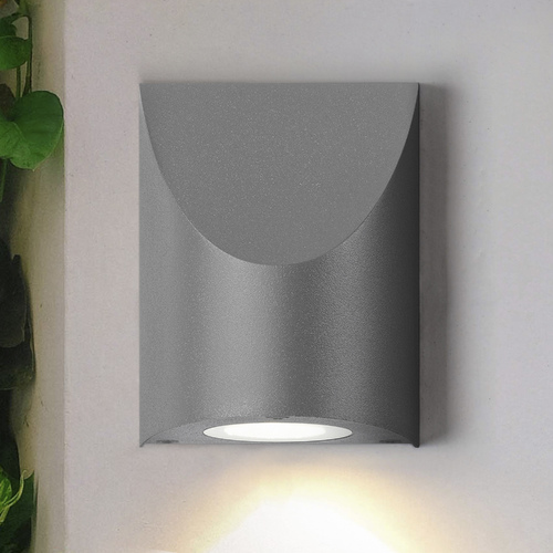 Shear Textured Gray LED Outdoor Wall Light by Sonneman Lighting