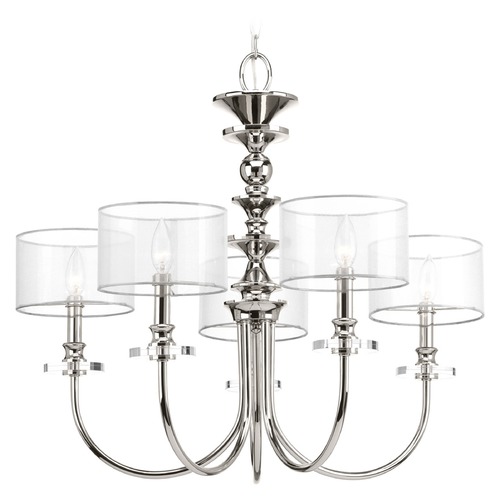 Progress Lighting March Polished Nickel Chandelier by Progress Lighting P400049-104