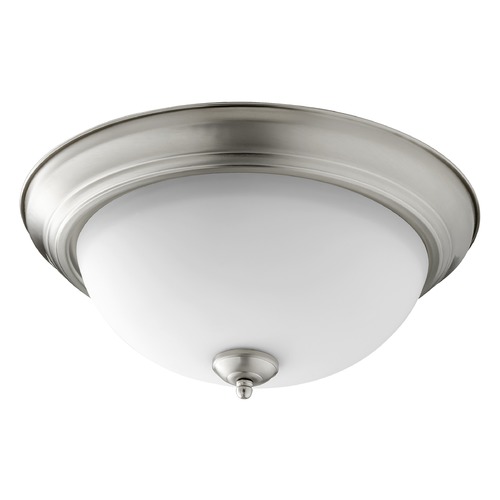 Satin Nickel Flush Mount by Quorum Lighting
