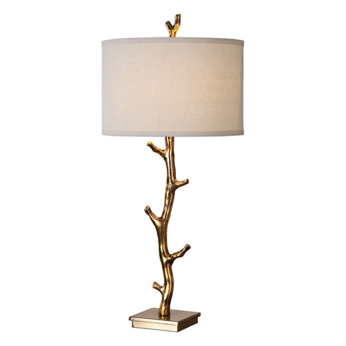 Javor Plated Antiqued Gold & Steel Table Lamp by Uttermost Lighting