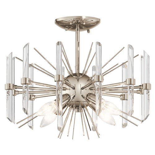 Eris 16-Inch Polished Nickel Semi-Flush Mount by Kichler Lighting