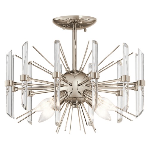 Kichler Lighting Eris 16-Inch Polished Nickel Semi-Flush Mount by Kichler Lighting 44277PN