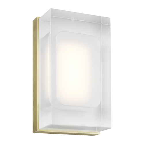 Visual Comfort Modern Collection Milley 7-Inch LED Wall Light in Aged Brass by Visual Comfort Modern 700WSMLY7R-LED930
