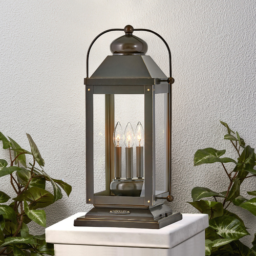 Anchorage 3-Light Light Oiled Bronze Post Light by Hinkley Lighting