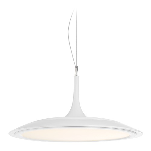 Hover Matte White LED Pendant by George Kovacs