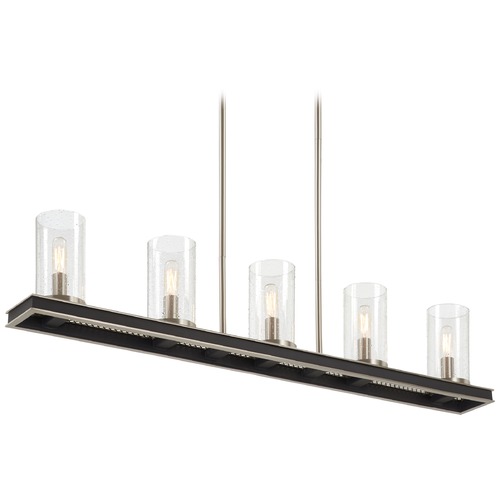 Minka Lavery Cole's Crossing Coal with Brushed Nickel Linear Chandelier by Minka Lavery 1055-691
