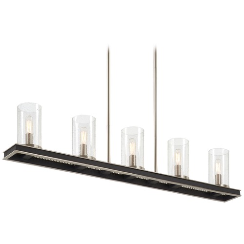 Cole's Crossing Coal with Brushed Nickel Linear Chandelier by Minka Lavery