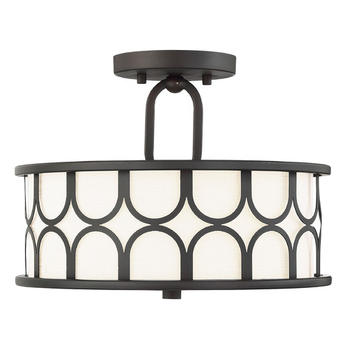 13-Inch Semi-Flush Mount in Oil Rubbed Bronze by Meridian